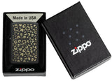 Zippo Leopard Skulls Design Black Matte Laser Engrave 47001