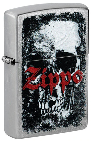 Zippo Fearsome Skull Design Street Chrome 47002