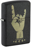 Zippo Rock On Design Black Crackle Laser Engrave 47008