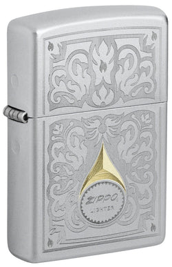 Zippo Vintage Filigree Design Auto Two-Tone Satin Chrome 47009