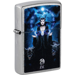 Zippo Anne Stokes Moon Witch Design Street Chrome Color Image 47084