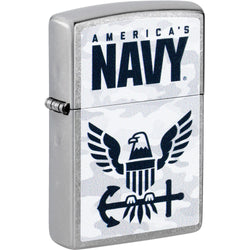 Zippo US Navy® Camo Logo Color Image camouflage Street Chrome Color Image 47091
