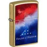 Zippo Folds of Honor Americana Design Street Brass Color Image 47095