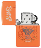 Zippo Harley Davidson Logo Motorcycles Legendary Orange Matte 47099