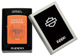 Zippo Harley Davidson Logo Motorcycles Legendary Orange Matte 47099