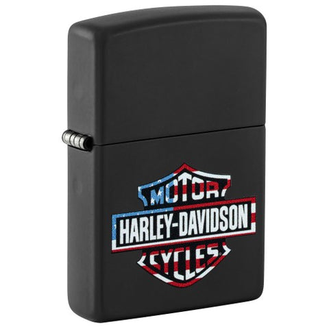 Zippo Harley-Davidson® Classic Logo Black Matte Color Image 47101