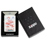 Zippo Guy Harvey Flamingos Design White Matte Color Image 47103