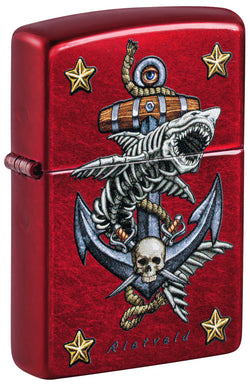 Zippo Rietveld® Anchor Design Candy Apple Red Color Image 47109