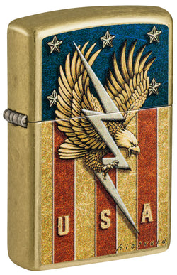 Zippo Rick Rietveld® USA Design Street Brass Color Image 47110