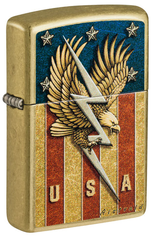Zippo Rick Rietveld® USA Design Street Brass Color Image 47110
