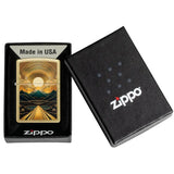 Zippo Through the Mountains Design Street Brass Color Image 47137