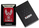 Zippo Phoenix Rising Design Candy Apple Red Laser Engrave 47140