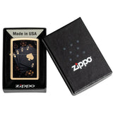 Zippo Lucky Aces Design High Polish Brass Color Image 47141