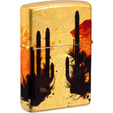Zippo cowboy on horseback Racing Wrangler Design 540 Fusion Tumbled Brass 47143