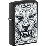 Zippo Predator Say Cheese Design Black Crackle Color Image 47144