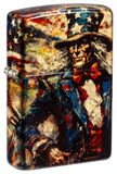 Zippo Uncle Sam Fusion Design Tumbled Brass 540 Fusion Color Image 47145