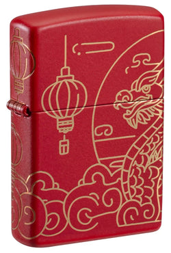 Zippo Chinese New Year Laser 360° design Red Matte 47146