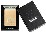 Zippo Moon Dragon Design High Polish Brass Double Lustre design 47147