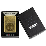 Zippo Lucky 13 Design Antique Brass Lustre 47148