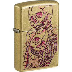 Zippo Bony Embrace Design Street Brass Color Image 47149