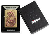 Zippo Bony Embrace Design Street Brass Color Image 47149