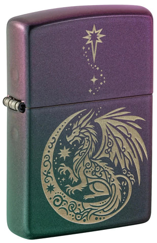 Zippo Dragon Fantasy Design Classic Iridescent Laser Engrave 47151