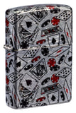 Zippo Let the Chips Fall Design 540 Fusion Design Tumbled Chrome 47157