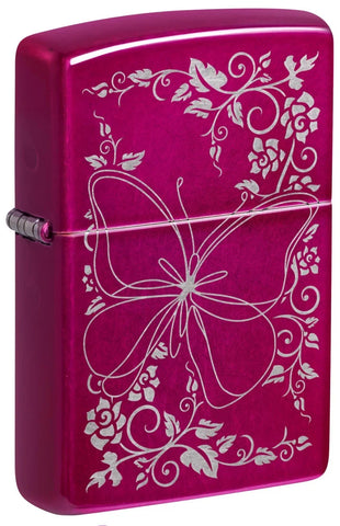 Zippo Butterfly Bliss Design Candy Raspberry Laser Engrave 47158