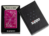 Zippo Butterfly Bliss Design Candy Raspberry Laser Engrave 47158