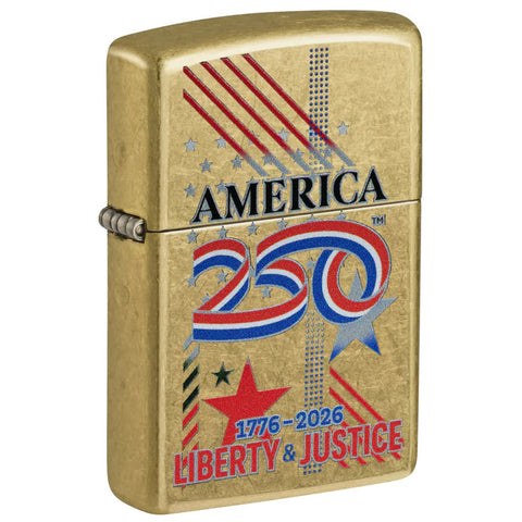 Zippo America 250th Anniversary 1776-2026 Color Image Street Brass 47287