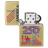 Zippo America 250th Anniversary 1776-2026 Color Image Street Brass 47287