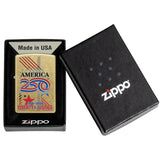Zippo America 250th Anniversary 1776-2026 Color Image Street Brass 47287