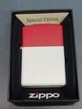 Zippo America 250 Model White/Red Matte Laser Engraved 47295 NOT Limited Edition