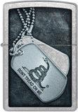 Zippo Dont Tread On Me Dog Tag Design Street Chrome 48119