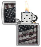 Zippo Americana Flame Design Street Chrome 48180