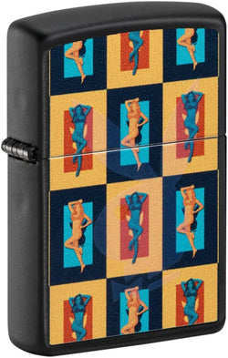 Zippo Playboy Black Light Rabbit Head Black Matte 48233