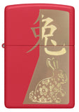 Zippo Year of The Rabbit Red Matte 48282