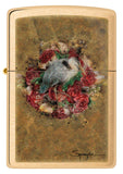Zippo Spazuk Bird and Roses Design Brushed Brass 48329