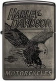Zippo Harley-Davidson Eagle Photo Image 360° High Polish Black 48360