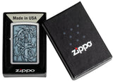 Zippo Medieval Dragon and Blade Street Chrome 48365
