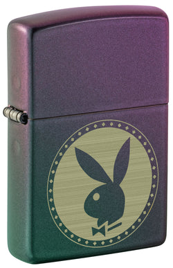 Zippo Playboy Engraved Rabbit Head Iridescent 48380