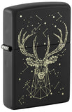 Zippo Deer Constellation Design Black Matte 48385