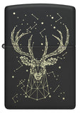 Zippo Deer Constellation Design Black Matte 48385