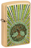 Zippo Fusion Tree of Life Design High Polish Brass 48391