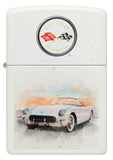 Zippo Chevy Vintage Corvette White Matte 48406