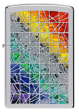 Zippo Fusion Pattern Design High Polish Chrome 48412