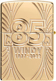 Zippo Windy 85th Anniversary Collectible Armor High Polish Brass 48413