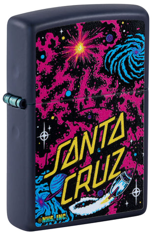 Zippo Santa Cruz Outer Space Galaxy Design Navy Matte 48414