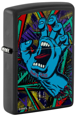 Zippo Santa Cruz Screaming Hand Black Light Black Matte 48415