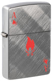 Zippo Flame Ace Design Diagonal Weave 48451